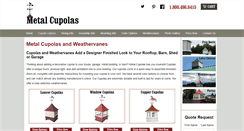 Desktop Screenshot of metalcupolas.com